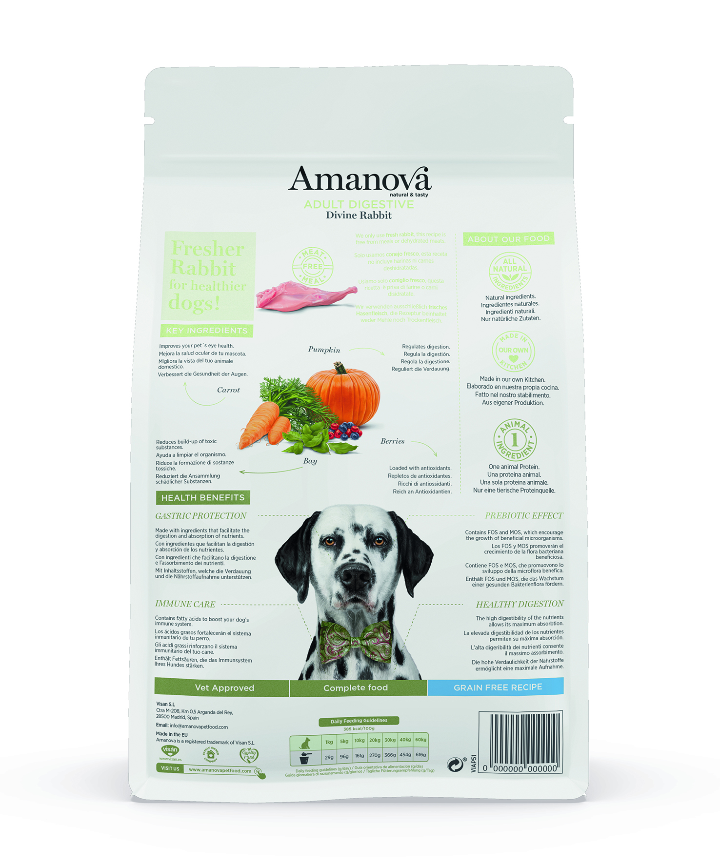 Amanova Dry Adult Digestive Divine Rabbit - 2kg